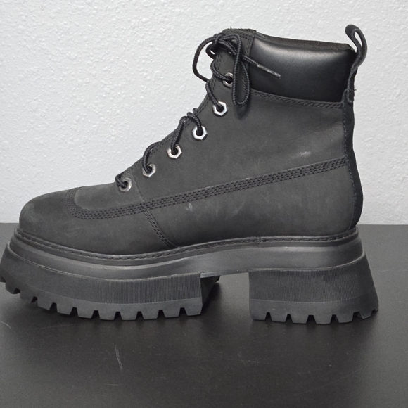 Timberland Sky 6" Lace-up Boots Womens 7 Black Nubuck - Picture 5 of 13